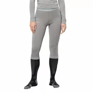 Bielizna sportowa damska - Damskie getry wełniane Jack Wolfskin ALPSPITZE WOOL PANTS W medium grey heather - XS - miniaturka - grafika 1