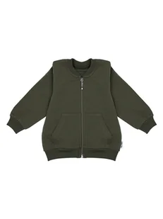 Chłopięca bluza bomberka ze stójką khaki Nicol,r.80 - Bluzy dla chłopców - miniaturka - grafika 1