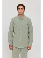 Koszule męskie - MAZINE Koszula sztruksowa w kolorze jasnozielonym - miniaturka - grafika 1