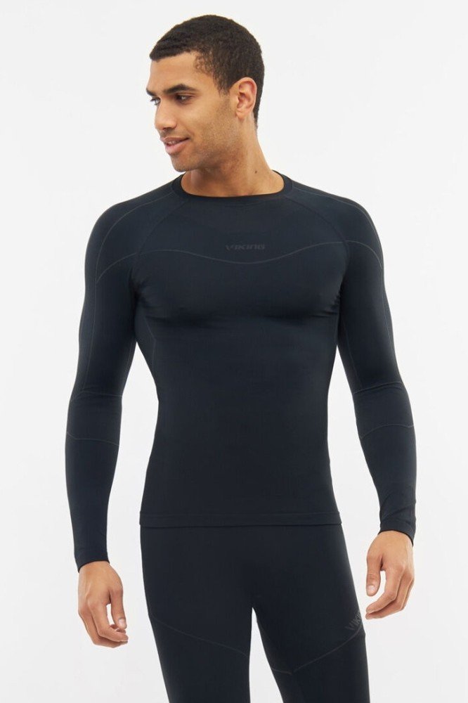 Bluza termoaktywna męska z bambusowego włókna węglowego Viking Gary Longsleeve Bamboo 0900 czarny XL