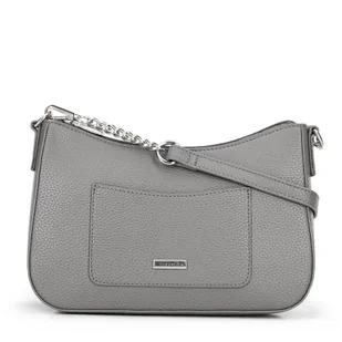 Damska torebka na ramię z ekoskóry mała szaro - srebrna - Torebki damskie Damska torebka na ramię z ekoskóry mała szaro - srebrna - Torebki damskie - miniaturka - grafika 1