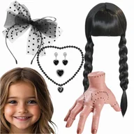 Moda i Uroda OUTLET - Zestaw Peruka i Rączka Wednesday - miniaturka - grafika 1