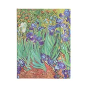 Pozostałe książki - Van Gogh’s Irises Ultra Unlined Hardcover Journal: Hardcover, 120 gsm, ribbon marker, memento pouch, elastic closure, book edge printing - miniaturka - grafika 1