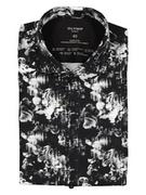 Koszule męskie - OLYMP Koszula "24/7 No 6 six" - Super Slim fit - w kolorze czarno-białym - miniaturka - grafika 1