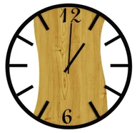 Zegary - Nowoczesny sosnowy zegar ścienny N7-N27 - miniaturka - grafika 1