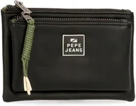 Portfele - PEPE JEANS PORTFEL DAMSKI CZARNY NA ZAMEK AWH - miniaturka - grafika 1