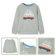 Bluzy dla dziewczynek - Bluza dziecięca - jasne khaki melanżowe - 104 - Bluza Dla Dziecka - miniaturka - grafika 1