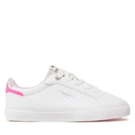 Buty dla dziewczynek - Tenisówki Pepe Jeans Kenton Basic Girl PGS30549 Biały - miniaturka - grafika 1