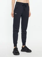 Spodnie sportowe damskie - Under Armour Spodnie dresowe Ua Rival Fleece Jogger 1379438 Czarny Loose Fit - miniaturka - grafika 1