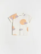 Bluzki dla niemowląt - Reserved - T-shirt oversize z nadrukiem - złamana biel - miniaturka - grafika 1