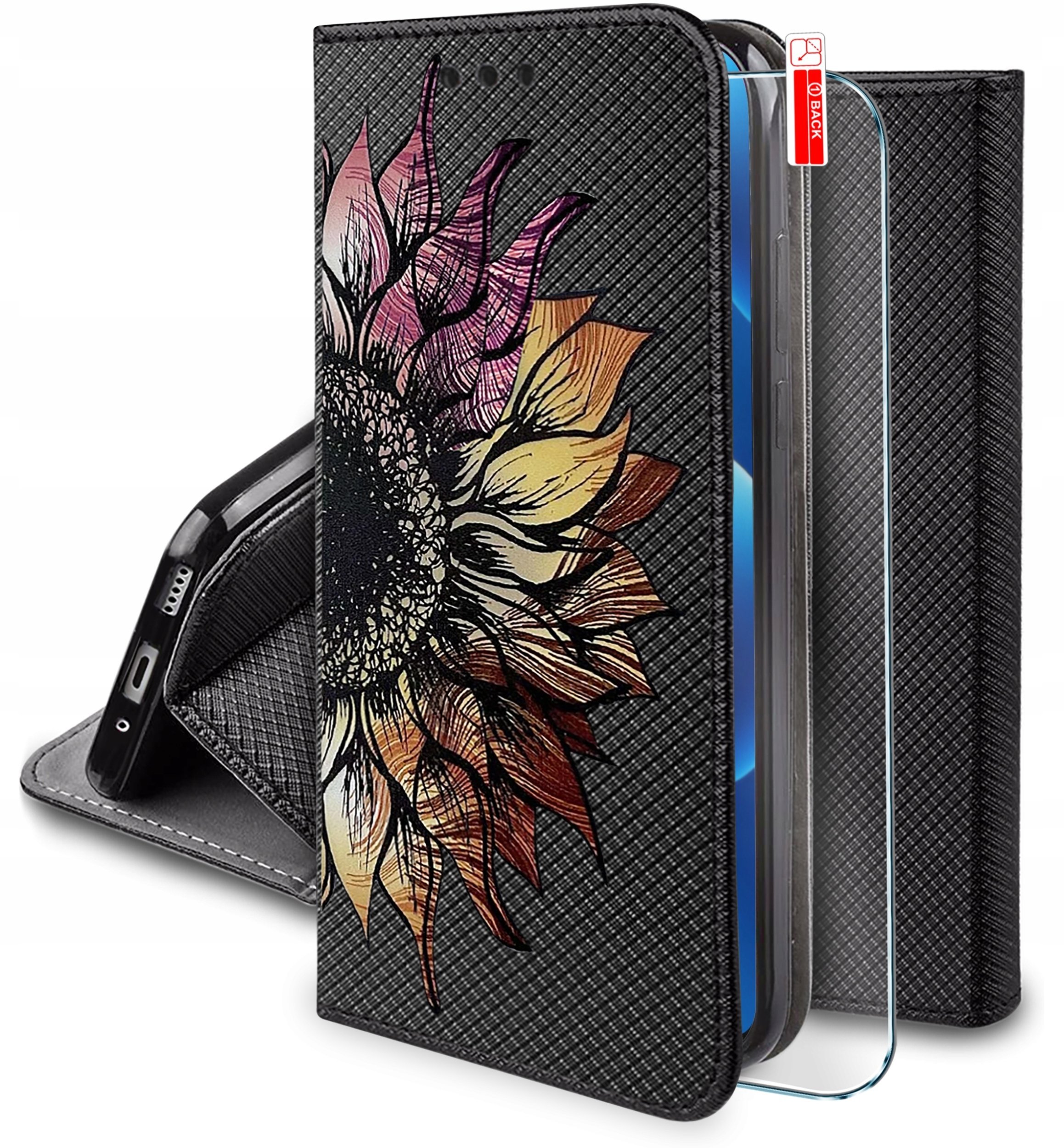 krainaGSM Etui Do Xiaomi 17 Pro Magnet Wzory Case Portfel + Szkło 9H