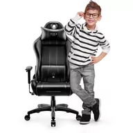 Fotele gamingowe - Diablo Chairs X-One 2.0 Kids Size czarno-czarny - miniaturka - grafika 1