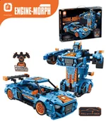 Roboty dla dzieci - Klocki Forange FC9116 Auto + Robot 2w1 611 el. Pull-back 6+ - miniaturka - grafika 1