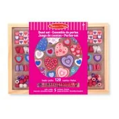 Prace ręczne dla dzieci - Melissa&Doug Drewniane koraliki do nawlekania serduszka 14175) - miniaturka - grafika 1