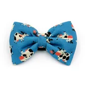 Ubranka dla psów - Muszka dla Psa Kota Pupila ozdoba przypinana do obroży- Łaciata Krówka - miniaturka - grafika 1