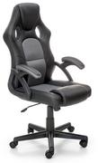 Fotele i krzesła biurowe - Fotel gabinetowy BERKEL obrotowy czarno-popielaty - miniaturka - grafika 1