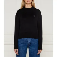 Swetry damskie - CALVIN KLEIN JEANS Sweter | Regular Fit - miniaturka - grafika 1
