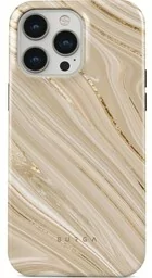 Burga Etui Full Glam Tough Magsafe do iPhone 15 Pro Max, beżowe wzorzyste - Etui i futerały do telefonów - miniaturka - grafika 1