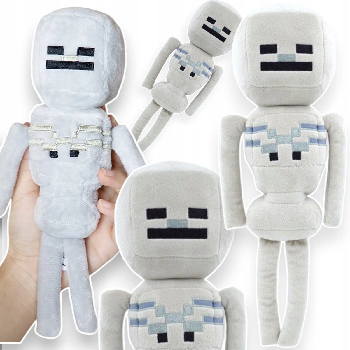 MINECRAFT SZKIELETOR KOŚCIOTRUP PLUSZOWA MASKOTKA Z GRY DUŻA MIĘKKA POSTAĆ