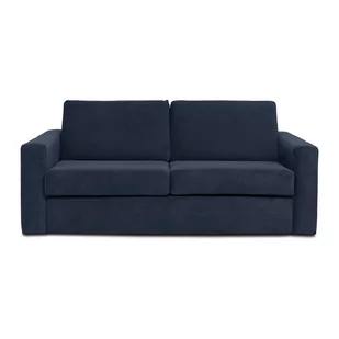 Ciemnoniebieska sztruksowa sofa rozkładana Scandic Elbeko - Sofy i kanapy - miniaturka - grafika 1