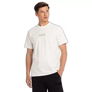 FILA Męski T-shirt BELSH Tee, Egret, S - Koszulki męskie - miniaturka - grafika 1