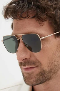 Michael Kors okulary przeciwsłoneczne KESWICK męskie kolor złoty 0MK1156 - Okulary przeciwsłoneczne - miniaturka - grafika 1