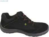 Obuwie robocze - Delta Plus Półbuty z dwoiny welurowej i poliestru typu mesh podeszwa z dwuwarstwowego PU kolor czarno-czerwony rozmiar 41 PIED VIAGIEPNR41 VIAGIEPNR41 - miniaturka - grafika 1