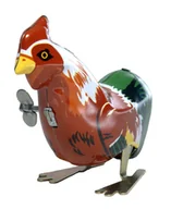 Figurki dla dzieci - METALOWY NAKRĘCANY KOGUT-KOGUCIK ZWIERZĄTKO - miniaturka - grafika 1