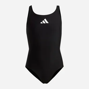 Dziecięcy strój kąpielowy jednoczęściowy na basen dla dziewczynki Adidas 3 Bars Sol St Y HR7477 116 cm Czarny (4066745120867) - Stroje kąpielowe dla dziewczynek - miniaturka - grafika 1