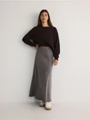 Spódnice - Reserved - Spódnica maxi z dzianiny - szary - miniaturka - grafika 1