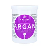 Maski do włosów - KALLOS ARGAN OIL Kremowa maska chroniąca kolor 1000ml - miniaturka - grafika 1