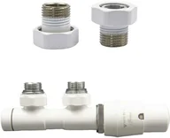 Zawory i kraniki - Zawór termostatyczny 50mm TWINS biały prawy GZ1/2 - miniaturka - grafika 1