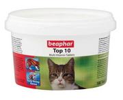 Suplementy i witaminy dla kotów - Beaphar TOP 10 Cat - preparat witaminowy z tauryną dla kota 180tabl. 13489 - miniaturka - grafika 1