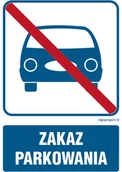 Systemy ekspozycyjne i znaki informacyjne - RB508 ZAKAZ PARKOWANIA, PN - PŁYTA PCV 1MM; (500X750MM) - miniaturka - grafika 1