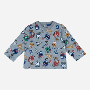 Bluzki dla chłopców - Koszulka z długim rękawem dla dzieci Chicco 09067388000000-096 104 cm Szary (8059609221257) - grafika 1