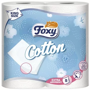 Foxy Papier toaletowy Foxy Cotton (4 rolki) - Papier toaletowy - miniaturka - grafika 1