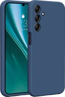 Etui i futerały do telefonów - Etteri Nakładka Etteri Silicone Case do Samsung Galaxy A25 5G global ciemnoniebieska - miniaturka - grafika 1