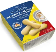Zdrowa żywność - Biszkopty Języczki bez dodatku cukru bezglutenowe 85g - Bezgluten - miniaturka - grafika 1