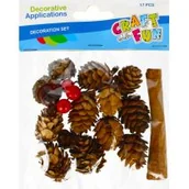 Zabawki kreatywne - Craft with Fun Szyszki naturalne z akcesoriami 17 szt. - miniaturka - grafika 1