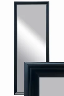 Lustro wiszące w ozdobnej ramie drewnianej 150x50 cm czarny do salonu pokoju sypialni B.D. Art - Lustra - miniaturka - grafika 1
