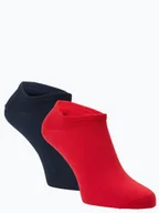 Skarpetki męskie - Tommy Hilfiger Męskie skarpety do obuwia sportowego pakowane po 2 szt. Mężczyźni Bawełna czerwony jednolity, 39-42 - miniaturka - grafika 1