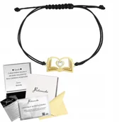Bransoletki - Bransoletka Złota z Książką Sznurek SREBRO 925 Kryształ DEDYKACJA GRATIS - miniaturka - grafika 1