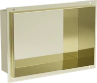 Półki łazienkowe - Mexen X-Wall-NR półka wnękowa bez kołnierza 30 x 20 cm, złota - 1951302010 - miniaturka - grafika 1