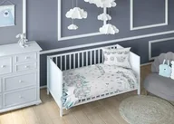 Pościel dla dzieci - KARO Pościel bawełniana 140x200 hipopotamy niebieska dziecięca zapinana na suwak 3292 B Bawełna Max - miniaturka - grafika 1