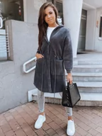 Płaszcze damskie - Płaszcz damski MELBY szary Dstreet NY0479-M - miniaturka - grafika 1