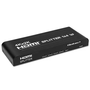 Qoltec Aktywny rozdzielacz Splitter 4 x HDMI 4K x 2K | 3.4Gb/s | High stability - Kable - miniaturka - grafika 1