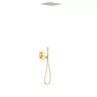 Zestawy prysznicowe - Tres Slim Exclusive Zestaw prysznicowy podtynkowy z deszczownicą złoty 20228006OR - odbiór osobisty: Kraków, Warszawa - miniaturka - grafika 1