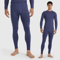 Pozostała odzież narciarska - Bielizna Termoaktywna Męska 4F Bezszwowa Dół Granatowy 4FWAW25USEAM242 L/XL Denim - miniaturka - grafika 1