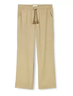 Spodnie damskie - BRAX Damskie spodnie w stylu Maine S skrócone lniane spodnie, khaki, 29W / 30L - grafika 1