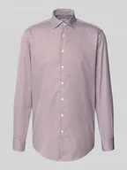 Koszule męskie - Koszula biznesowa o kroju regular fit z listwą guzikową - miniaturka - grafika 1
